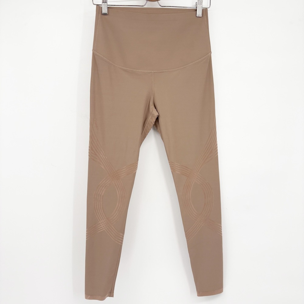 Fanka Women Body Sculpt Reversible High Waisted Compression Leggings Taupe M